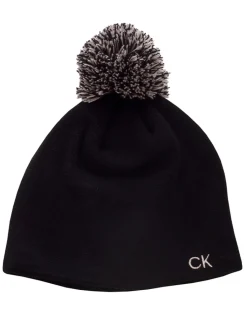 Calvin Klein Women'S Gorra Bobble Beanie - Black