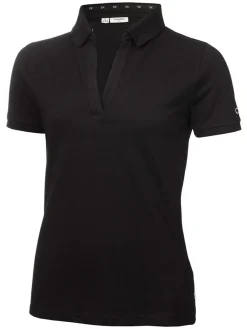 Calvin Klein Women'S Jenny Open Neck Polo - Black