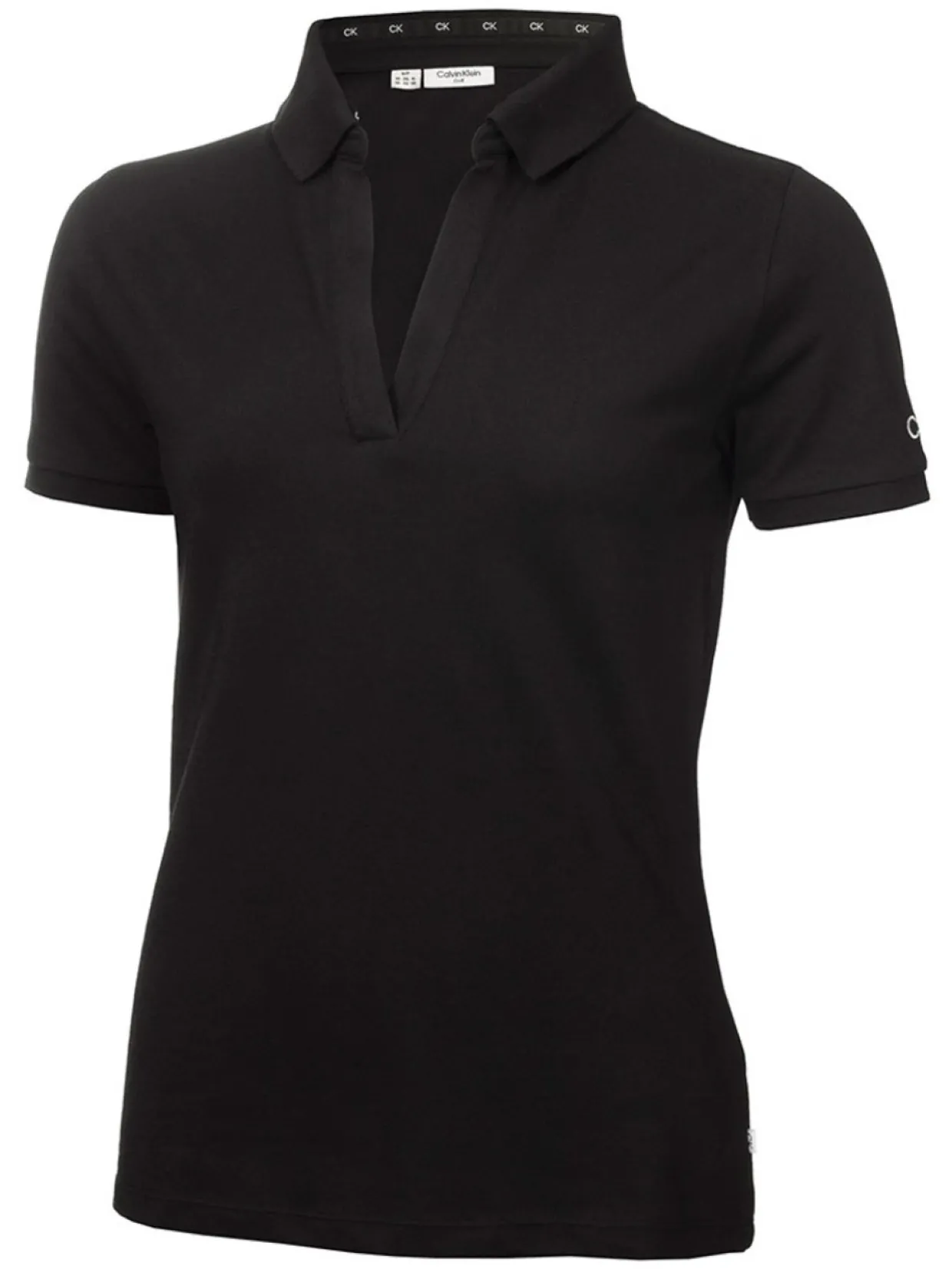 Calvin Klein Women'S Jenny Open Neck Polo - Black