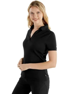 Calvin Klein Women'S Jenny Open Neck Polo - Black