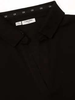 Calvin Klein Women'S Jenny Open Neck Polo - Black