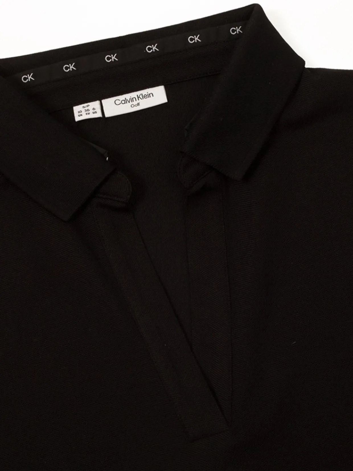 Calvin Klein Women'S Jenny Open Neck Polo - Black