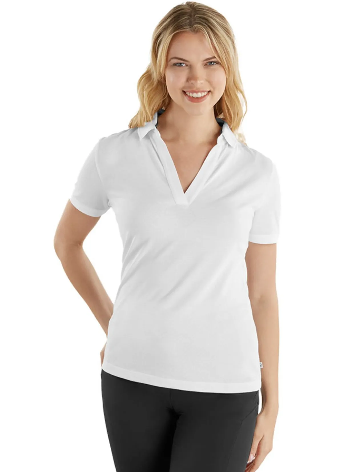 Calvin Klein Women'S Jenny Open Neck Polo - White