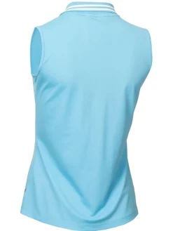 Calvin Klein Women'S Mohawk Sleeveless Polo - Heritage Blue/White