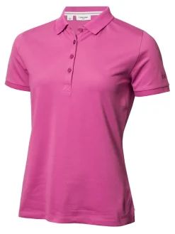 Calvin Klein Women'S Performance Cotton Pique Polo - Orchid