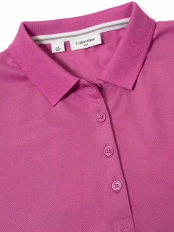 Calvin Klein Women'S Performance Cotton Pique Polo - Orchid