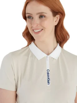 Calvin Klein Women'S Raquette Polo - Birch/White
