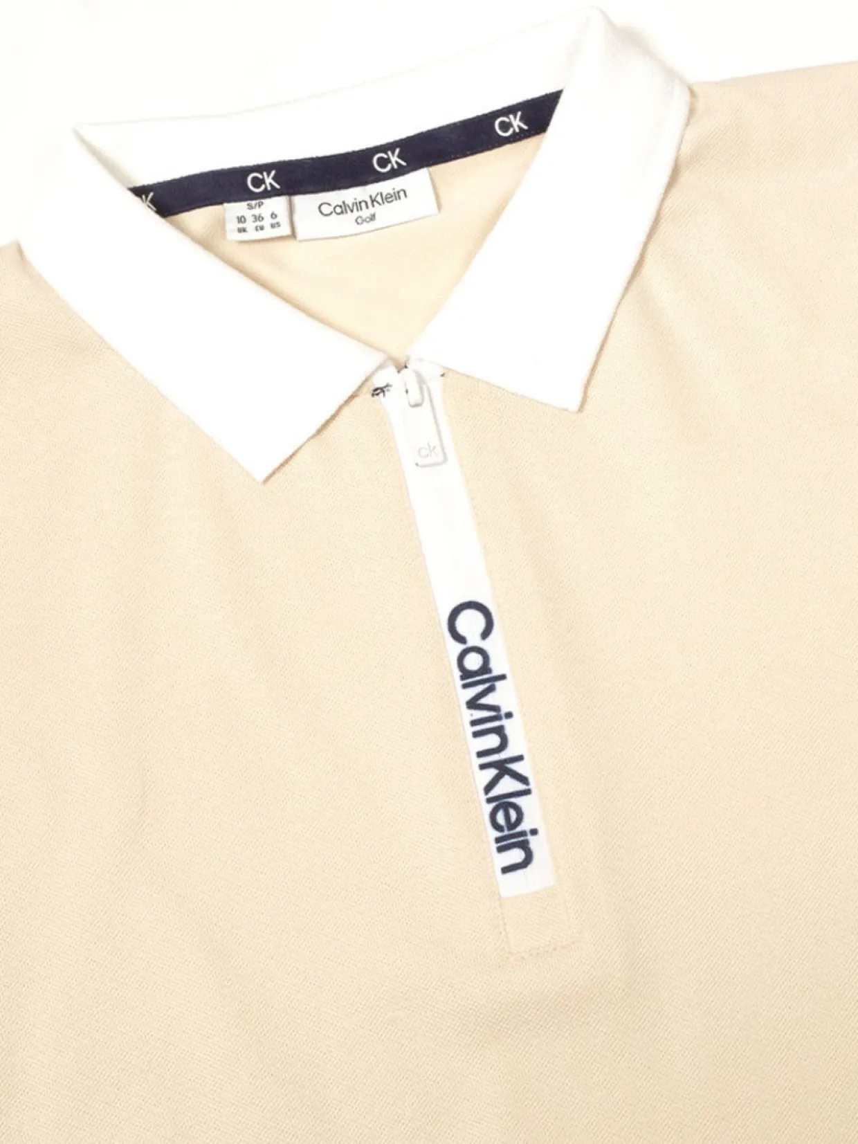 Calvin Klein Women'S Raquette Polo - Birch/White