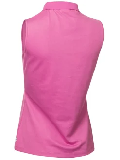 Calvin Klein Women'S Sleeveless Performance Cotton Pique Polo - Orchid