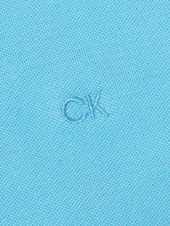 Calvin Klein Women'S Sleeveless Performance Cotton Pique Polo - Heritage Blue