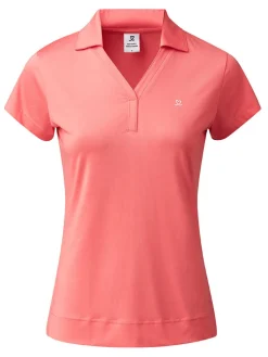 Daily Sports W Anzio Cap Sleeve Polo - Coral