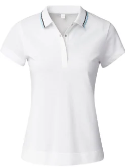 Daily Sports W Candy Cap Sleeve Polo Shirt - White