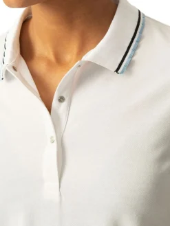 Daily Sports W Candy Cap Sleeve Polo Shirt - White