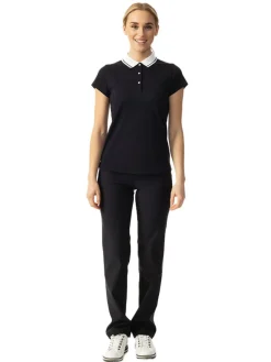 Daily Sports W Candy Cap Sleeve Polo Shirt - Navy