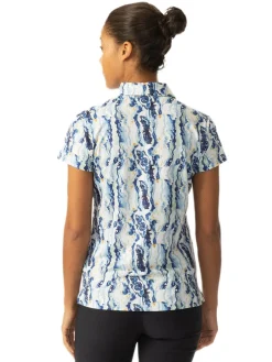 Daily Sports W Marble Cap Sleeve Polo - Marble