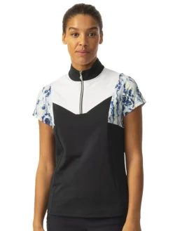 Daily Sports W Margret Cap Sleeve Polo Shirt - Navy