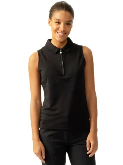 Daily Sports W Peoria Sleeveless Polo Shirt - Black