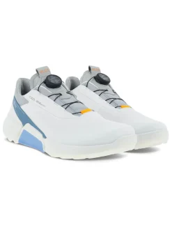 Ecco M Biom Hybrid 4 Boa Golf Shoes - White/Retro Blue