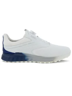 Ecco M S-Three Boa Golf Shoes - White/Blue