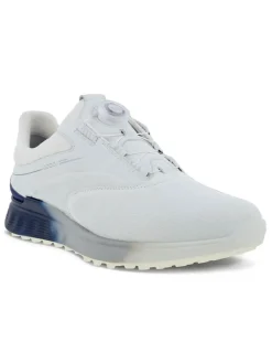 Ecco M S-Three Boa Golf Shoes - White/Blue