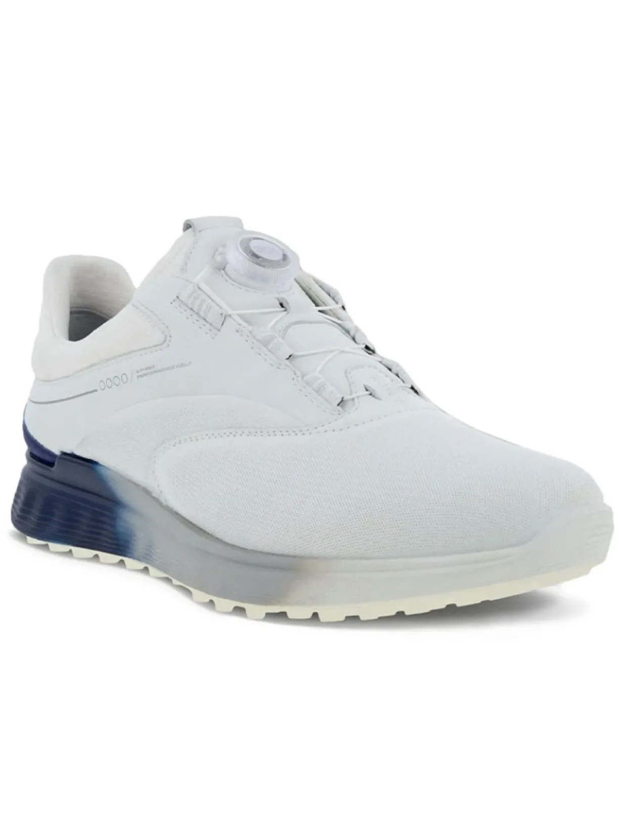 Ecco M S-Three Boa Golf Shoes - White/Blue