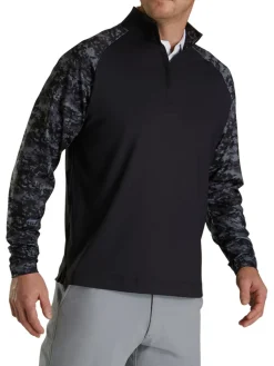 Footjoy Camo Colour Block Midlayer (Athletic Fit) - Black