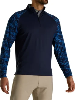Footjoy Camo Colour Block Midlayer (Athletic Fit) - Navy