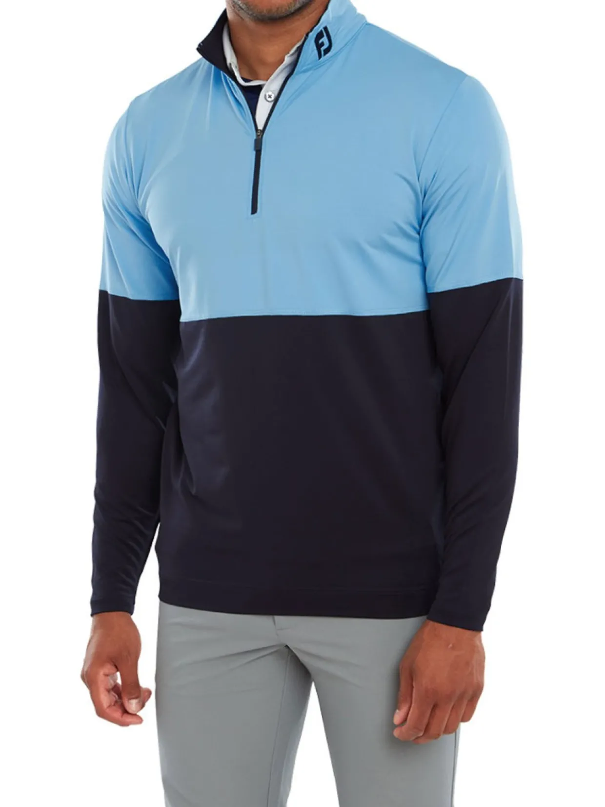 Footjoy Colour Block Midlayer (Athletic Fit) - True Blue/Navy