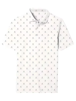 Footjoy Junior Golf Print Polo - White