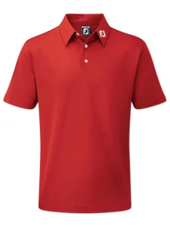 Footjoy Junior Solid Pique Polo - Red