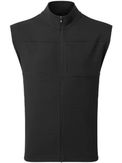 Footjoy Ottoman Full Zip Vest - Black