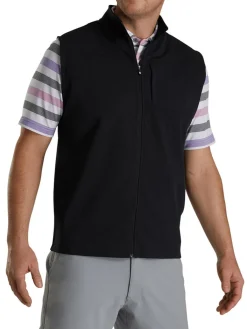 Footjoy Ottoman Full Zip Vest - Black