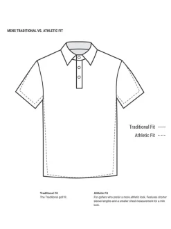 Footjoy Pique Solid Gingham Trim Golf Shirt (Athletic Fit) - Navy