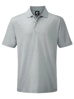 Footjoy Stretch Pique Golf Shirt - Heather Grey
