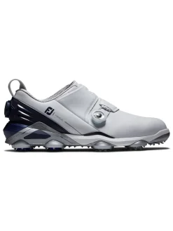 Footjoy Tour Alpha Dual Boa Golf Shoes - White/Navy/Grey