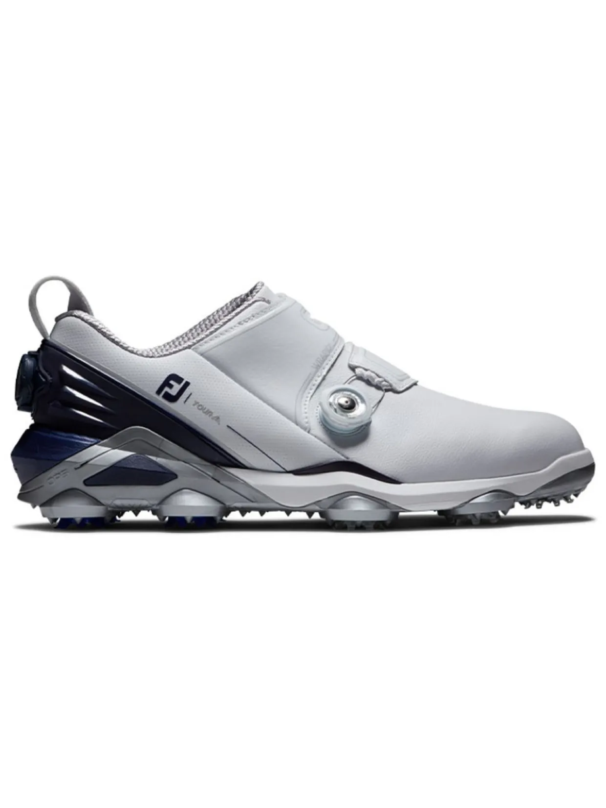 Footjoy Tour Alpha Dual Boa Golf Shoes - White/Navy/Grey