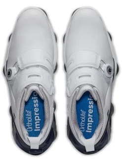 Footjoy Tour Alpha Dual Boa Golf Shoes - White/Navy/Grey