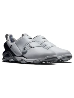 Footjoy Tour Alpha Dual Boa Golf Shoes - White/Navy/Grey