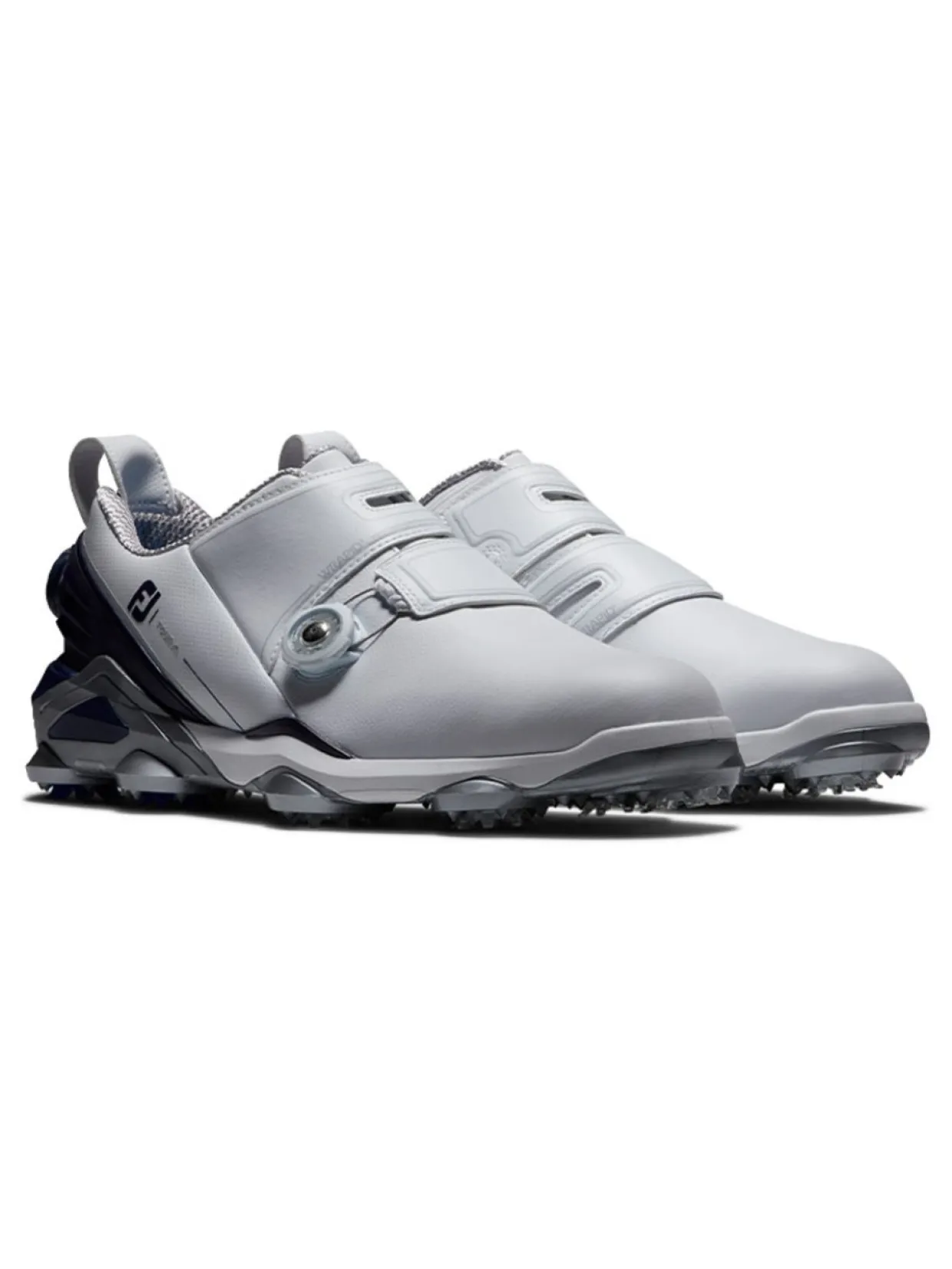 Footjoy Tour Alpha Dual Boa Golf Shoes - White/Navy/Grey