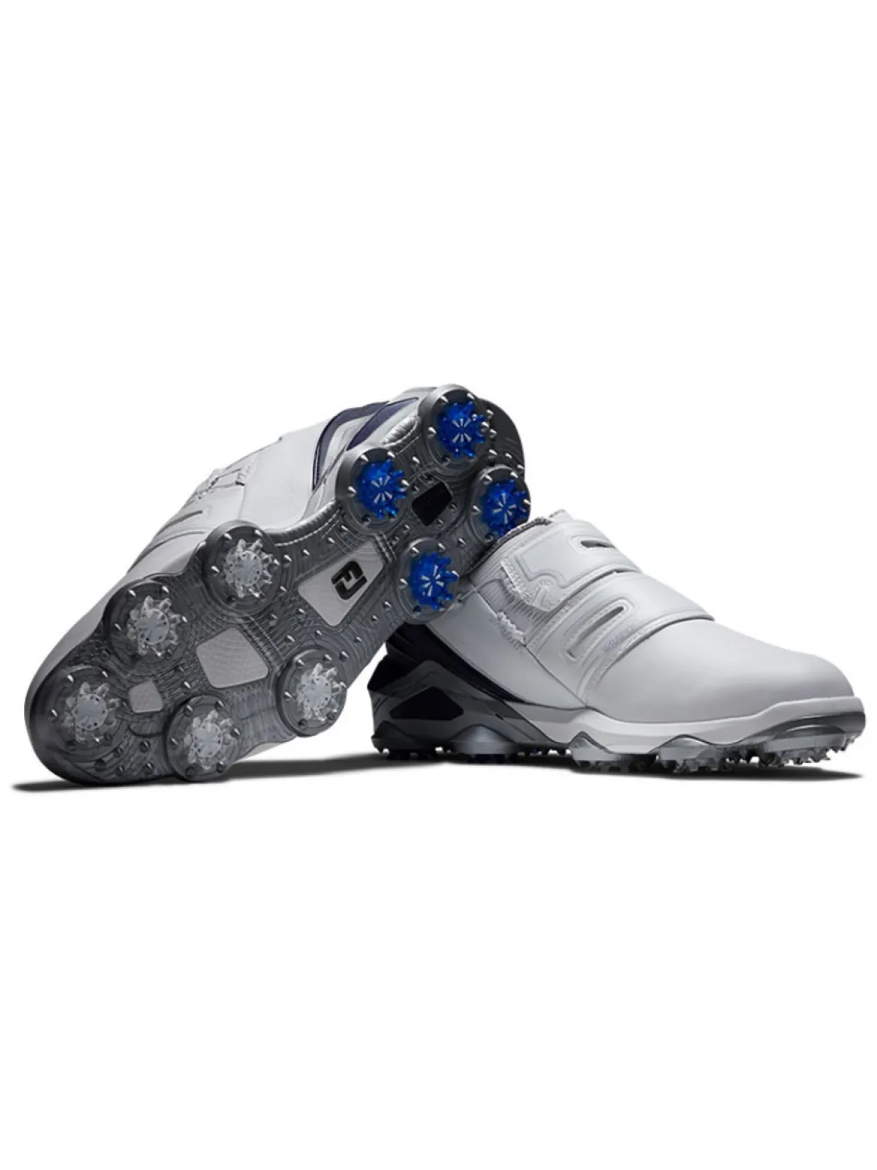 Footjoy Tour Alpha Dual Boa Golf Shoes - White/Navy/Grey
