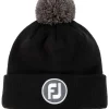 Footjoy Winter Solid Colour Pom Pom Beanie - Black