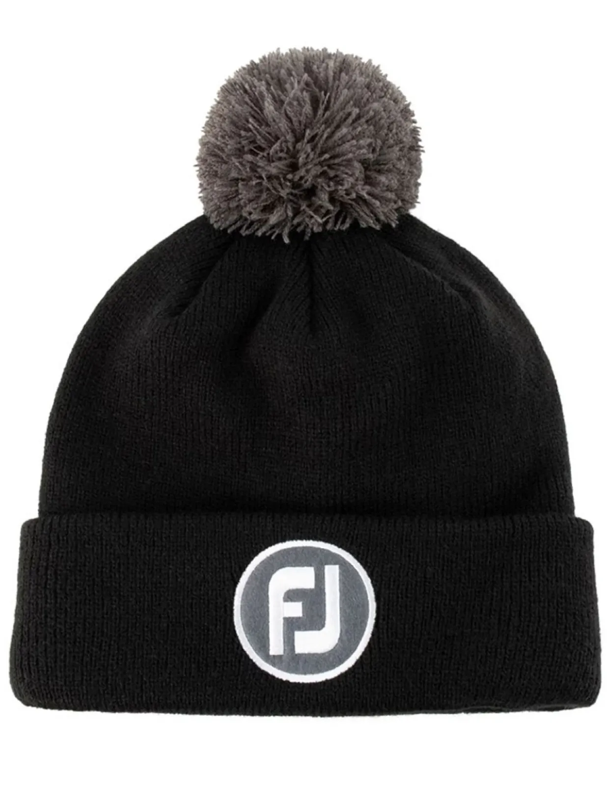 Footjoy Winter Solid Colour Pom Pom Beanie - Black
