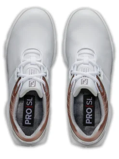 Footjoy Women'S Pro Sl Golf Shoes - White/Rose