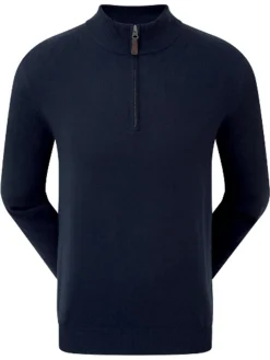 Footjoy Wool Blend 1/2 Zip Pullover - Navy
