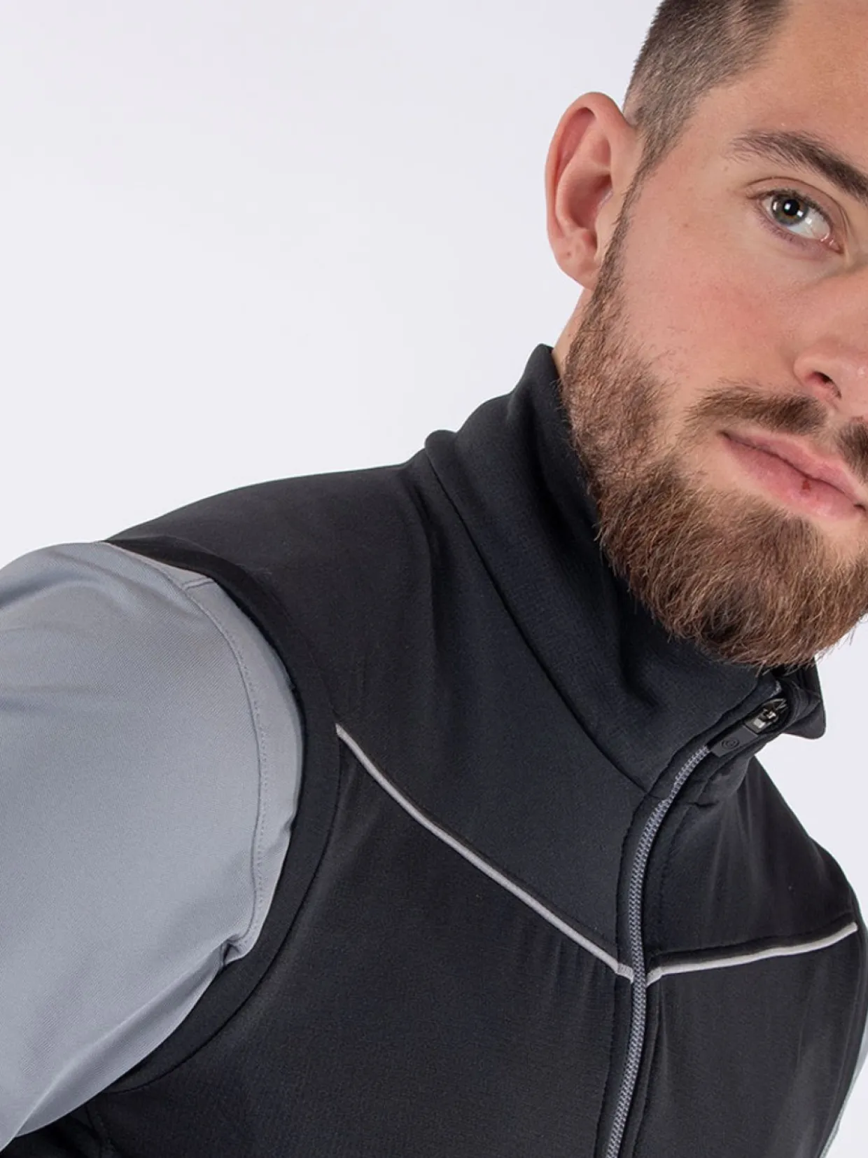 Galvin Green Davon Insula Vest - Black/Sharkskin