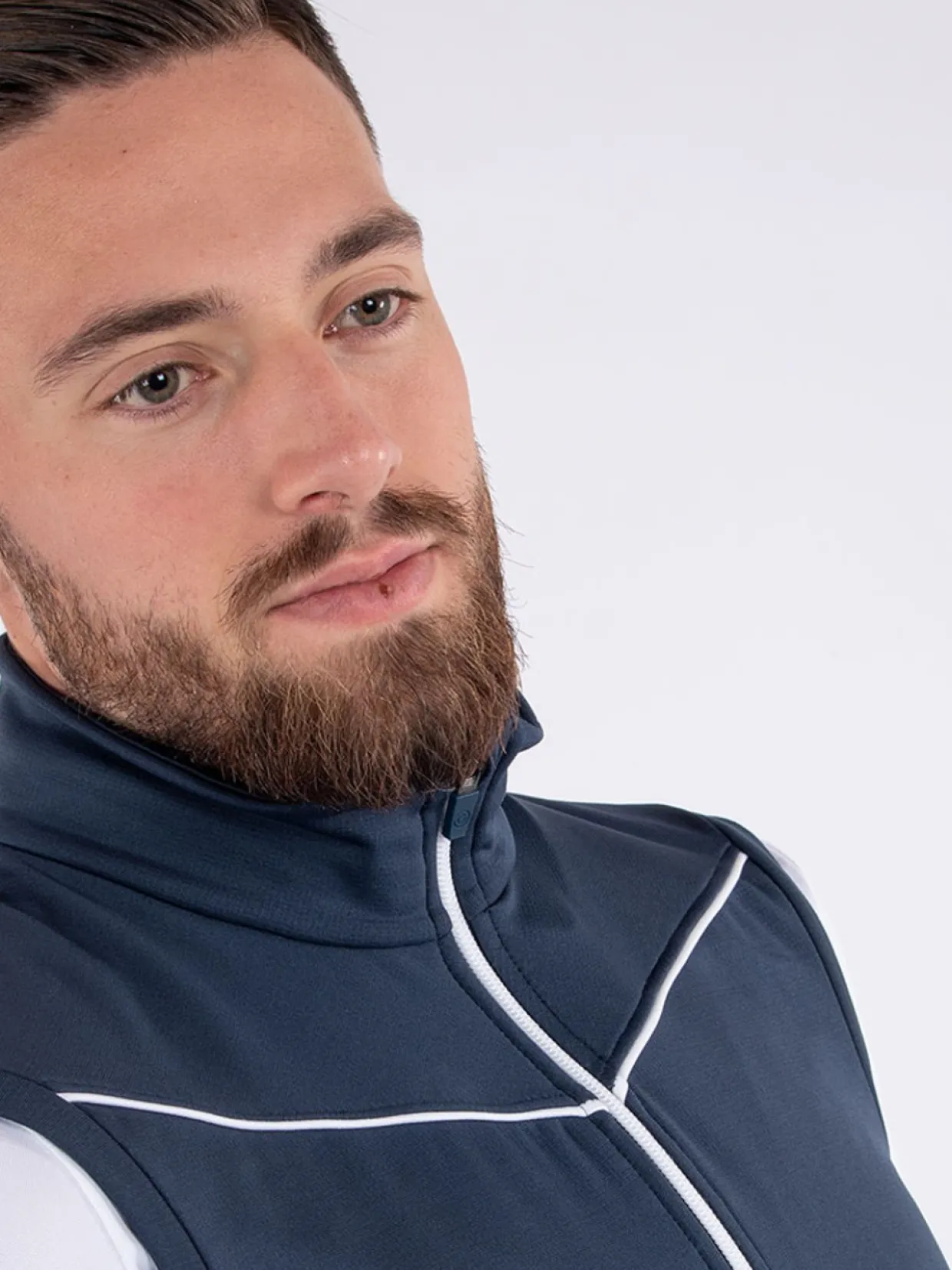 Galvin Green Davon Insula Vest - Navy/White