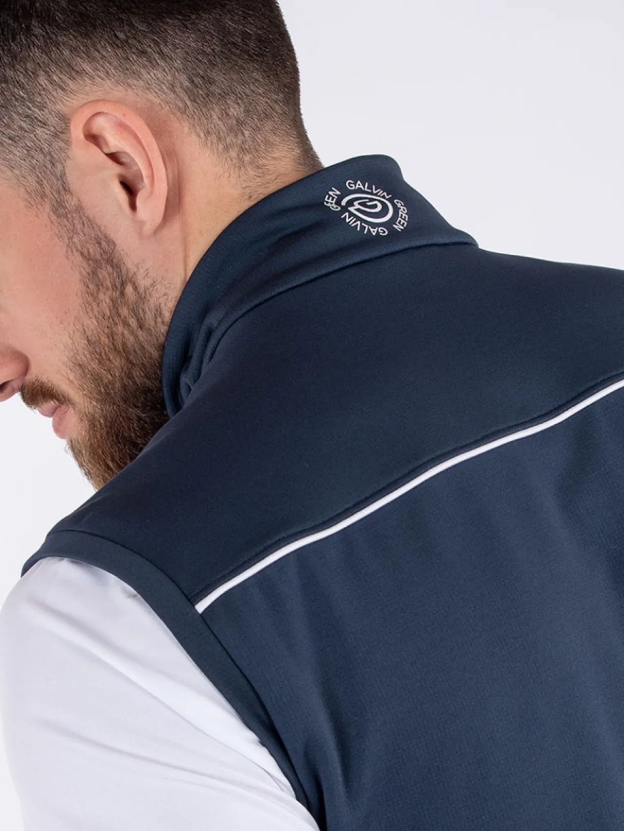 Galvin Green Davon Insula Vest - Navy/White