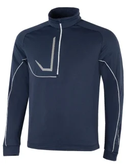 Galvin Green Daxton Insula Half-Zip - Navy/Ensign Blue/White
