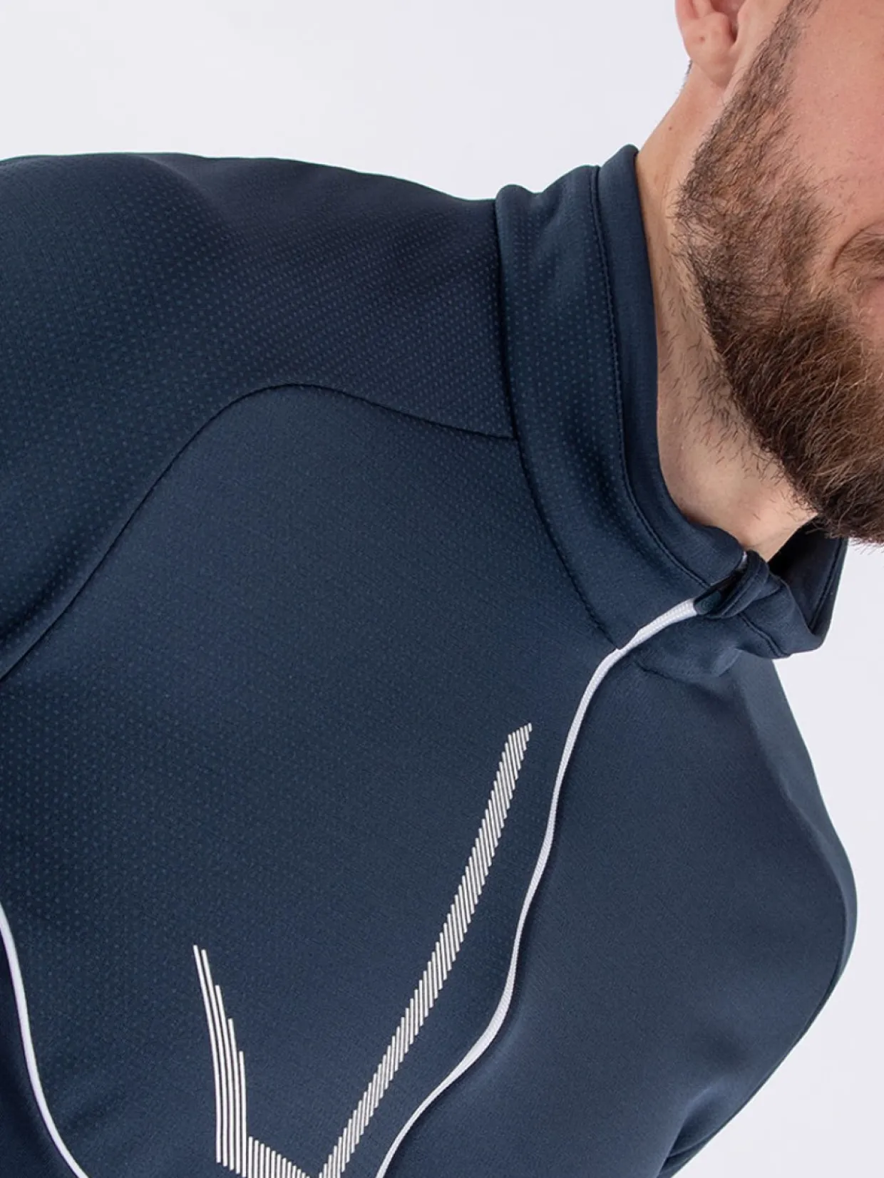 Galvin Green Daxton Insula Half-Zip - Navy/Ensign Blue/White