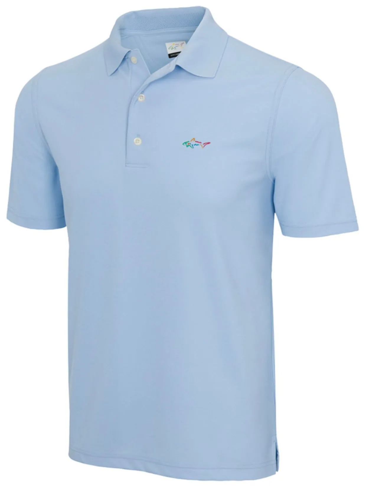 Greg Norman Classic Pique Shark Polo - Blue Shore